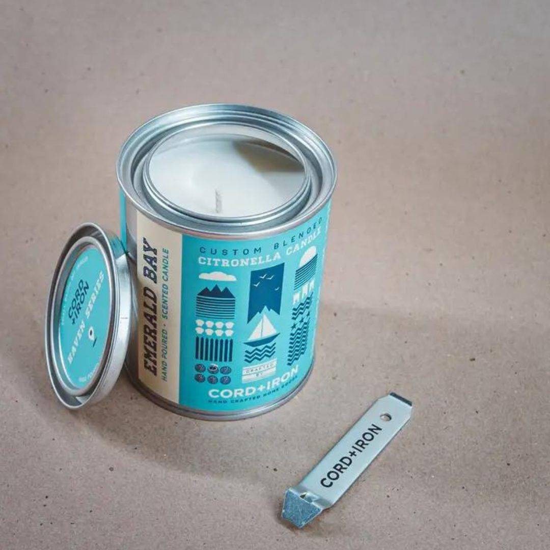 Citronella Candle in Paint Can-Box Builder Item-Cord + Iron-Emerald Bay-Cord + Iron, housewarming, LDT:GW:RESTRICT, Men-