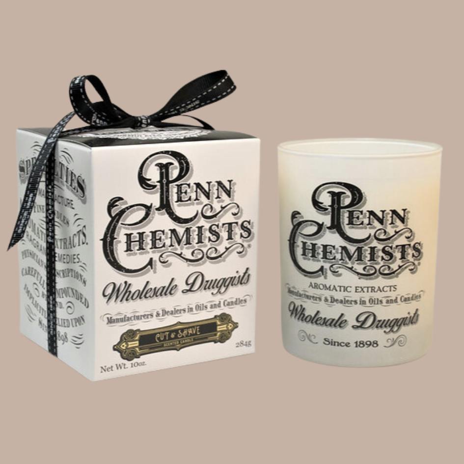 Cut & Shave 10oz Luxury Candle-Box Builder Item-Penn Chemists-housewarming, LDT:GW:RESTRICT, Men, Penn Chemists, Warm & cozy-