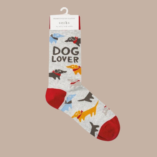 Dog Lover Socks-Box Builder Item-Primitives by Kathy-birthday, dog birthday, Dogs, housewarming, housewarming gift, LDT:GW:RESTRICT, Men, new dog, new pet gift box, pet themed gift, Pets, Primitives by Kathy, socks-