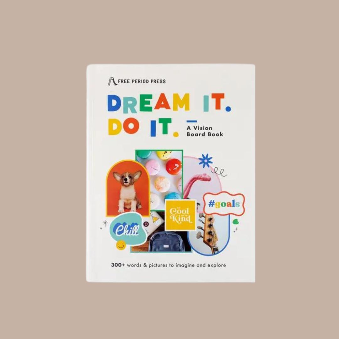 Dream It. Do It. A Kids Vision Board Book-Box Builder Item-Free Period Press-Babies/Kids, calendar, Desk Essentials, employee gift, Free Period Press, housewarming, housewarming gift, Kinship gift box, LDT:GW:RESTRICT, Wellness-