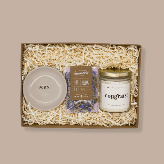 Engagement Congrats Mini Gift Box-Engagement Gift Box-KINSHIP GIFT-birthday gift, Bride, bridesmaid, bridesmaid gift box, employee gift box, engagement gift box, wedding-KINSHIP GIFT