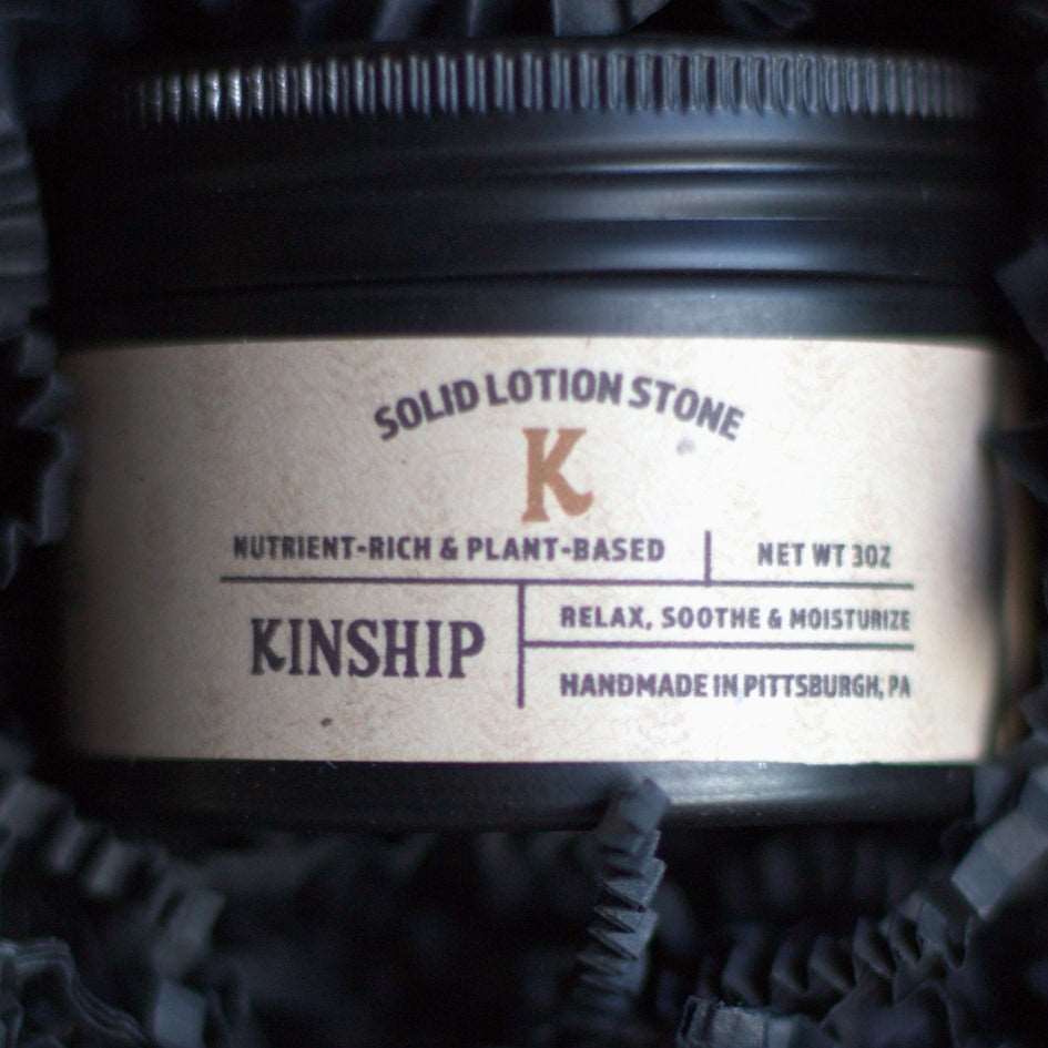 Essential Oil-infused Nourishing Solid Lotion Stone-Box Builder Item-KINSHIP-bath & body, beauty, Bride, housewarming, kinship gift, LDT:GW:RESTRICT, Men, Sympathy, Wellness-