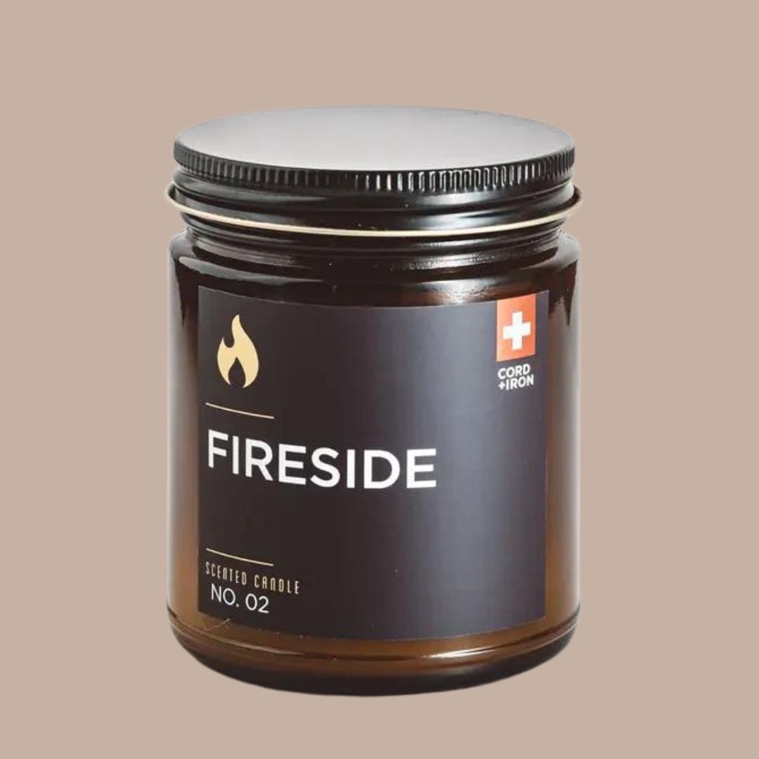 Fireside Jar Soy Candle-Box Builder Item-Cord + Iron-Cord + Iron, housewarming, LDT:GW:RESTRICT, Men, Warm & cozy-