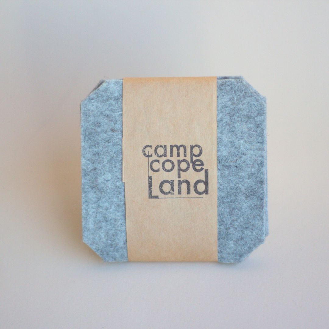 Gray Felt Coasters (Set of 2)-Box Builder Item-Camp Copeland-Camp Copeland, Desk Essentials, Drinks/Cocktails, housewarming, LDT:GW:RESTRICT, Men, warm & cozy-