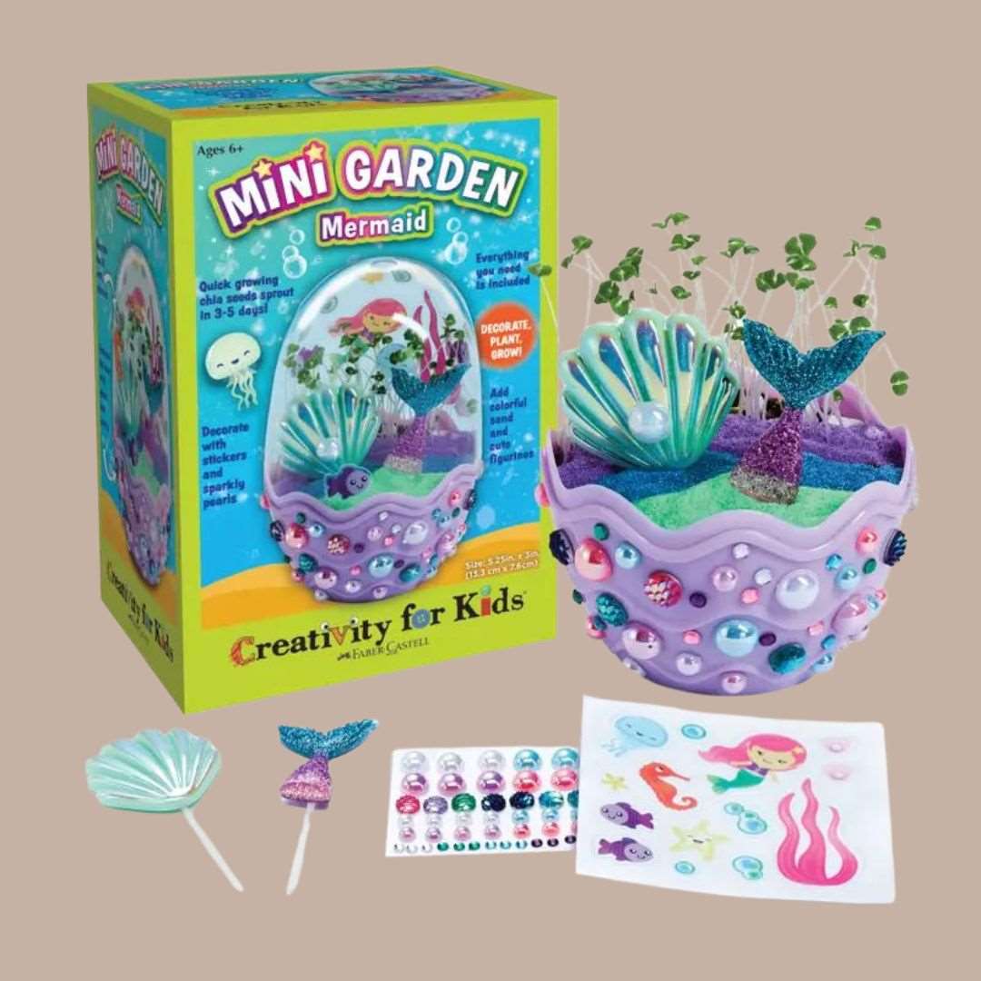 Grow A Mini Garden – Mermaid-Box Builder Item-Faber-Castell-Babies/Kids, Faber-Castell, housewarming, LDT:GW:RESTRICT, pink, seeds, spring, unicorn-