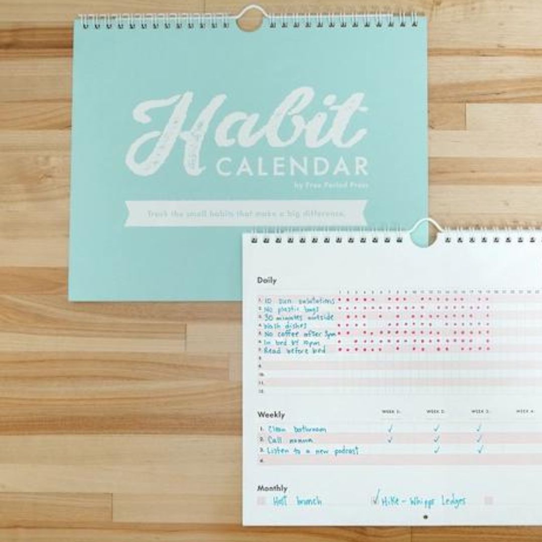 Habit Calendar-Box Builder Item-Free Period Press-calendar, Desk Essentials, employee gift, Free Period Press, housewarming, housewarming gift, Kinship gift box, LDT:GW:RESTRICT, Wellness-