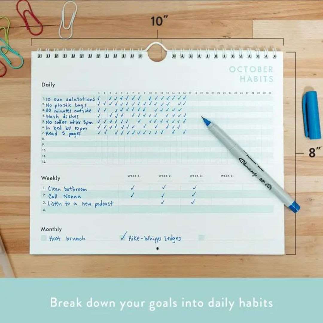 Habit Calendar-Box Builder Item-Free Period Press-calendar, Desk Essentials, employee gift, Free Period Press, housewarming, housewarming gift, Kinship gift box, LDT:GW:RESTRICT, Wellness-