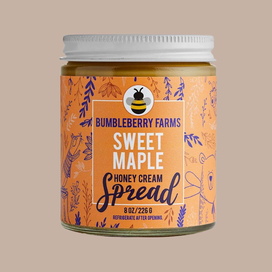 Honey Spread - Maple-Box Builder Item-Bumbleberry Farms-breakfast, bumbleberry farms, coffee/tea, corporate family fun gift, family, family gift, family gift basket, housewarming, LDT:GW:RESTRICT, local family gift, orange, Sympathy, Warm & Cozy-