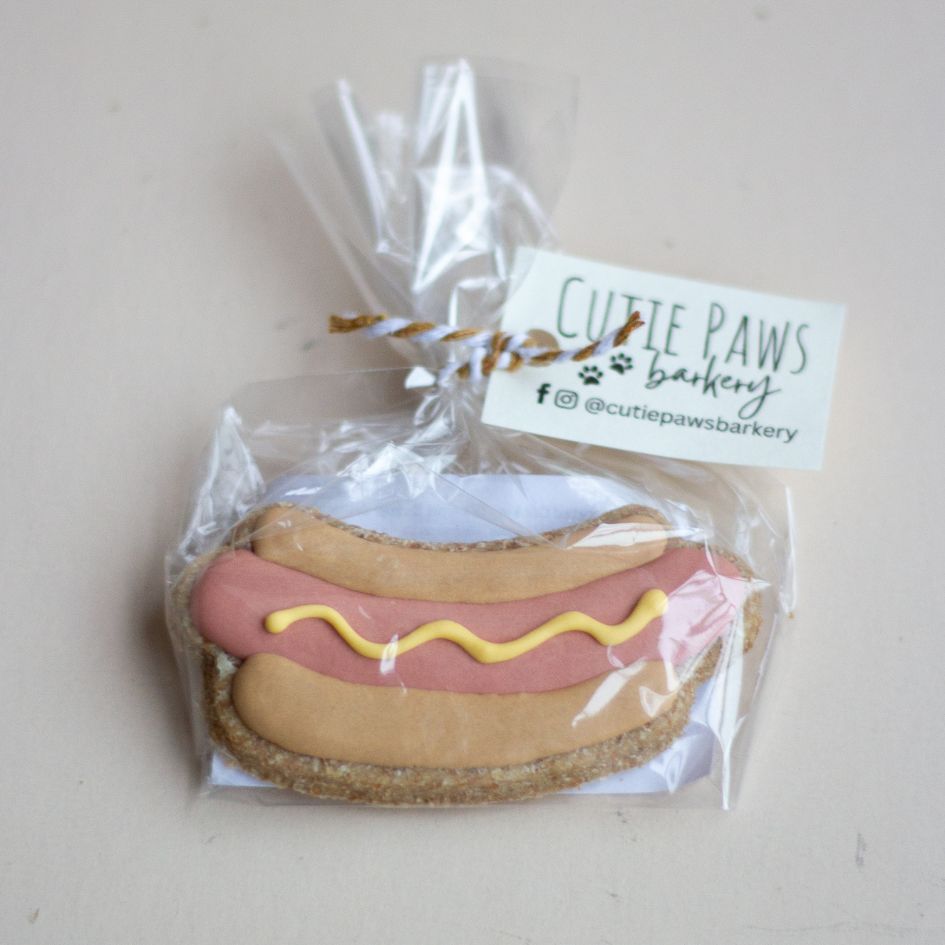 Hot Dog Shaped Dog Treat-Box Builder Item-Cutie Paws Barkery-Cutie Paws Barkery, Dogs, LDT:GW:RESTRICT, Pets-