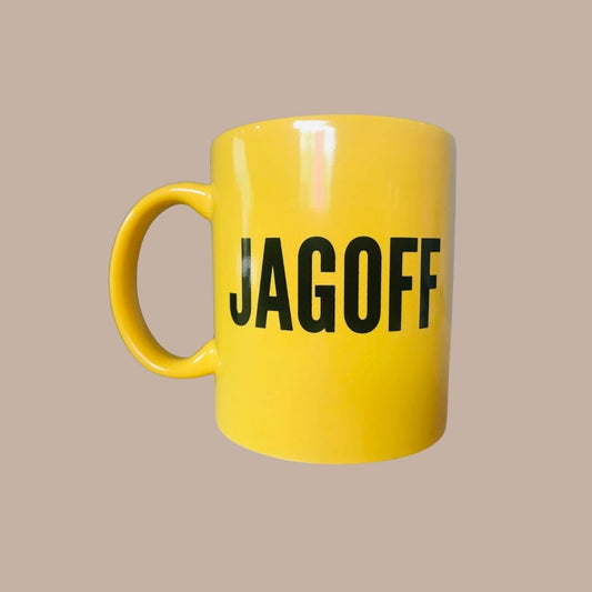 JAGOFF Yellow Coffee Mug-Box Builder Item-Commonwealth Press-Black & Gold, black & Yellow, Commonwealth Press, corporate gifts pittsburgh, LDT:GW:RESTRICT, new to pittsburgh gift, pittsburgh, pittsburgh brands, Pittsburgh business, pittsburgh desk accessories, pittsburgh food & drink, pittsburgh gift box, Pittsburgh gift boxes, pittsburgh products, PITTSBURGH SPORTS, pittsburgh themed gift, welcome to pittsburgh, yellow, yinz, yinzer-