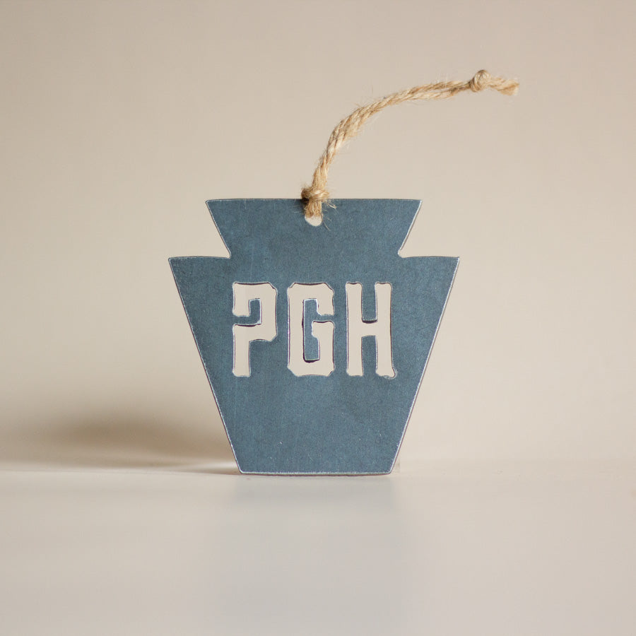 Steel PGH Keystone Ornament