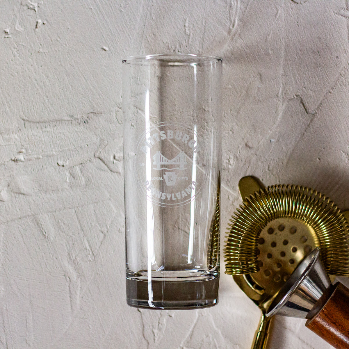 Pittsburgh PA Engraved Highball Glasses