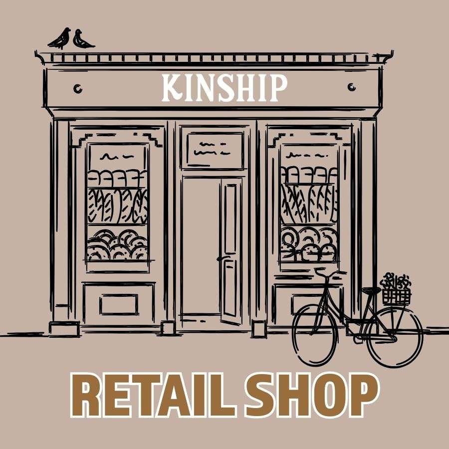 Striped Insulated Wine Glass - Kinship Logo