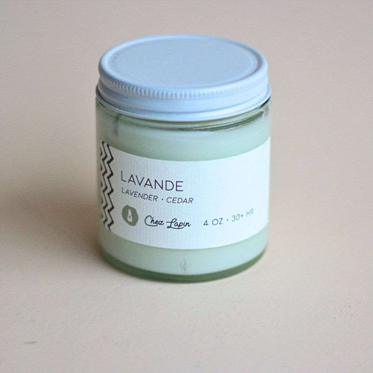 LAVANDE 4oz Mini Soy Candle-Box Builder Item-Chez Lapin-Bride, brides gift, bridesmaid, bridesmaid gift box, candle, Chez Lapin, gift for the bride, housewarming, lavender, LDT:GW:RESTRICT, local self care gift, self care, self care gift, Wellness-