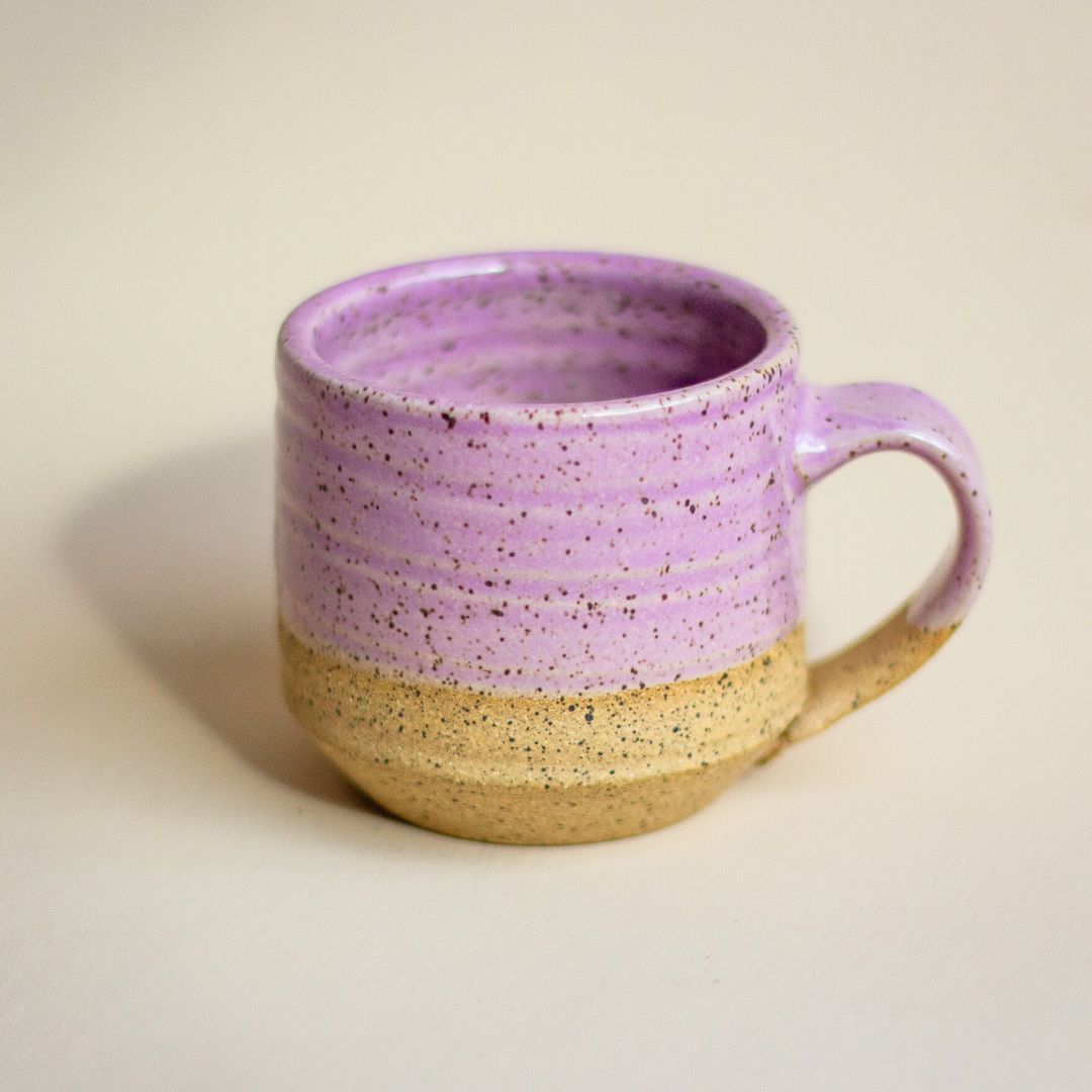 Lavender Espresso Mug-Box Builder Item-East Wheeling Clayworks-coffee/tea, Desk Essentials, East Wheeling Clayworks, housewarming, lavender, LDT:GW:RESTRICT, Mugs, office, self care, Sympathy, Warm & Cozy, Wellness-