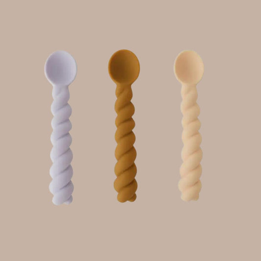 Mellow Spoons: Set of 3 Silicone Spoons (Lavender, Vanilla, Light Rubber)-Box Builder Item-OYOY-Babies/Kids, LDT:GW:RESTRICT, new baby gift, oyoy-