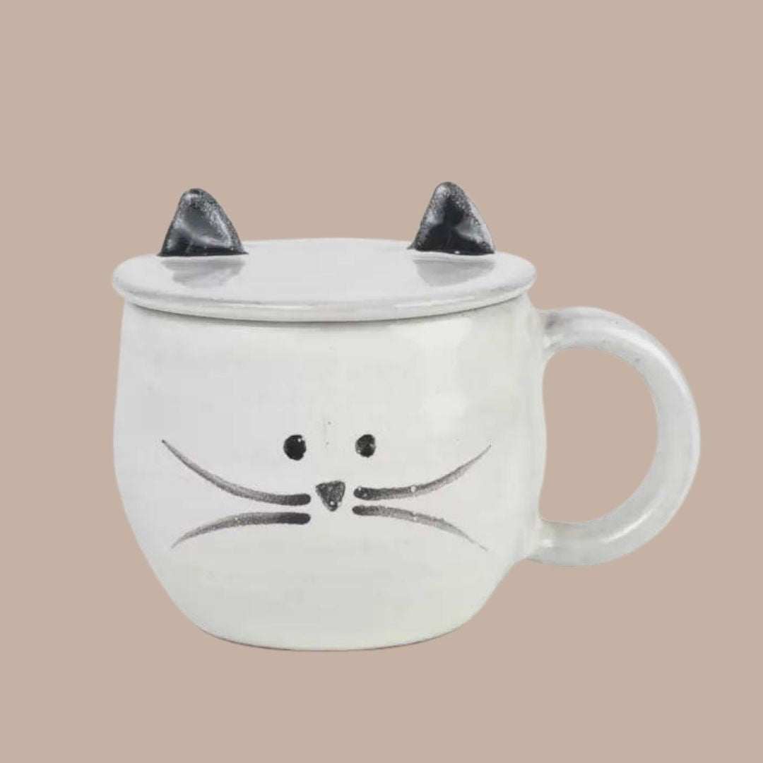 Meow Mug-Box Builder Item-10,000 Villages-cat, cat lover gift, charitable, coffee/tea, eye pillow, fair trade, get well soon, gives back, LDT:GW:RESTRICT, local sympathy, relaxation gift, Sympathy, sympathy gift, sympathy gift box, Ten Thousand Villages, Wellness-