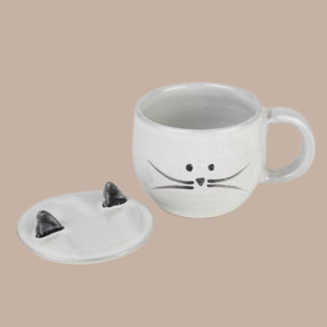 Meow Mug-Box Builder Item-10,000 Villages-cat, cat lover gift, charitable, coffee/tea, eye pillow, fair trade, get well soon, gives back, LDT:GW:RESTRICT, local sympathy, relaxation gift, Sympathy, sympathy gift, sympathy gift box, Ten Thousand Villages, Wellness-