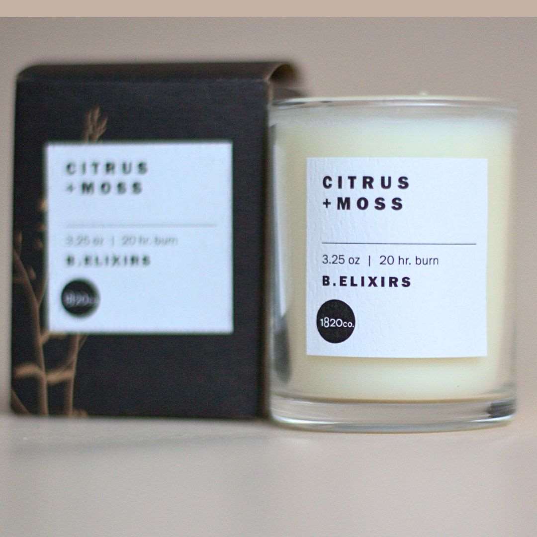 Mini 3.25 oz Citrus + Moss Soy Candle-Box Builder Item-1820 House Candles-1820 House, housewarming, LDT:GW:RESTRICT, Sympathy, Warm & cozy, Wellness, woman owned, women owned-