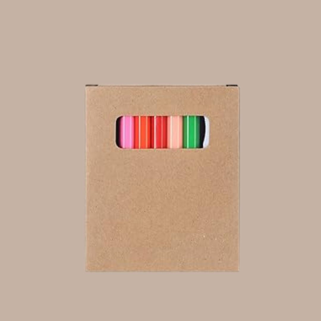 Mini Colored Pencils (Set of 12 colors with an eraser and sharpener)-Box Builder Item-KINSHIP-housewarming, housewarming gift, kinship gift, LDT:GW:RESTRICT-