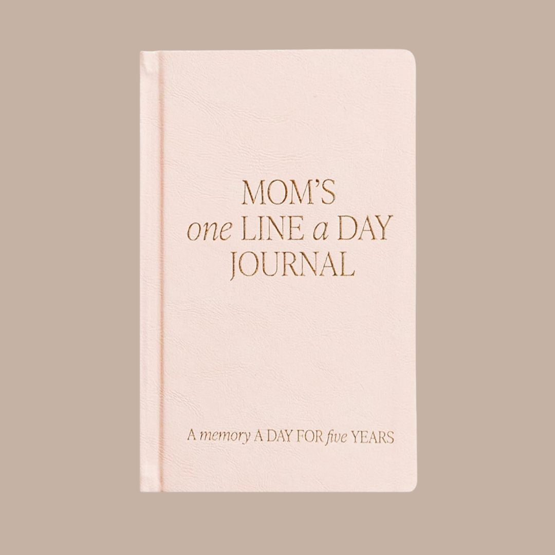 Mom's One Line A Day Leather Journal-Box Builder Item-Sweet Water Decor-baby shower, calming, housewarming, housewarming gift, journal, LDT:GW:RESTRICT, mindfulness, new mom, postpartum gift, relaxation gift, Sweet Water Decor, Sympathy, Warm & cozy, Wellness-