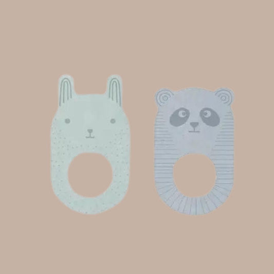 Ninka and Ling Ling Baby Teethers - Pale Mint and Dusty Blue (Set of 2)-Box Builder Item-OYOY-Babies/Kids, baby bib, baby gift, LDT:GW:RESTRICT, new baby gift, oyoy-