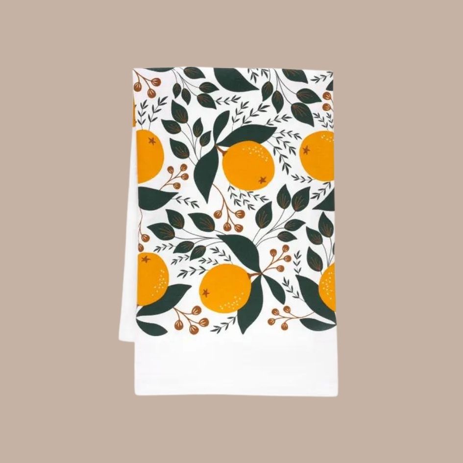 Oranges Tea Towel-Box Builder Item-Hazelmade-hazelmade, housewarming, housewarming gift, LDT:GW:RESTRICT, Warm & Cozy-