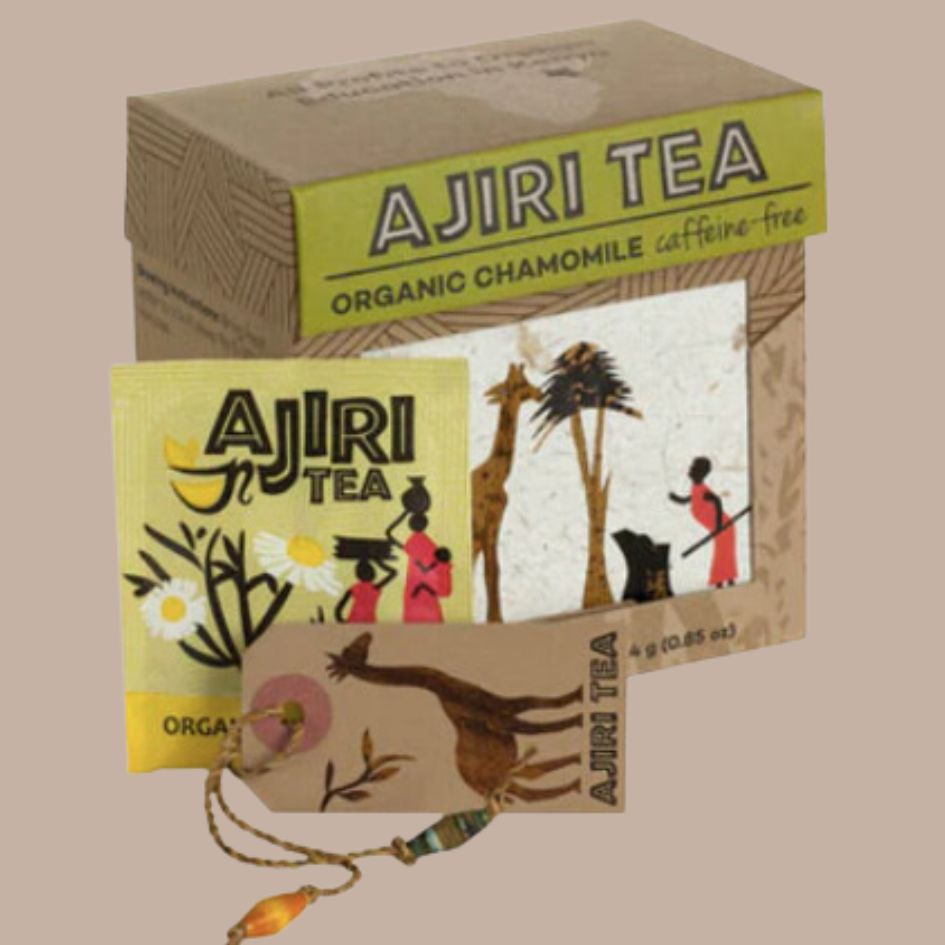 Organic Chamomile Tea Bags-Box Builder Item-AJIRI Tea-AJIRI Tea, calming, charitable, coffee/tea, gives back, housewarming, housewarming gift, LDT:GW:RESTRICT, Sympathy, tea, tea and honey gift, Warm & cozy, Wellness, woman owned, women owned-