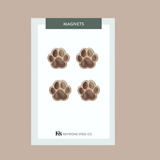 Paw Prints Magnets Pack of 4-Box Builder Item-Keystone Steel-housewarming, Keystone Steel, LDT:GW:RESTRICT, pets-