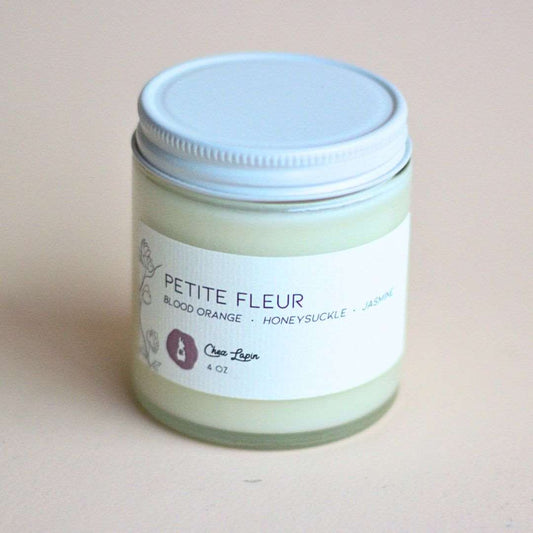 PETITE FLEUR 4oz Mini Soy Candle-Box Builder Item-Chez Lapin-Bride, brides gift, bridesmaid, bridesmaid gift box, candle, Chez Lapin, gift for the bride, housewarming, lavender, LDT:GW:RESTRICT, local self care gift, self care, self care gift, Sympathy, Warm & cozy, wedding, Wellness-