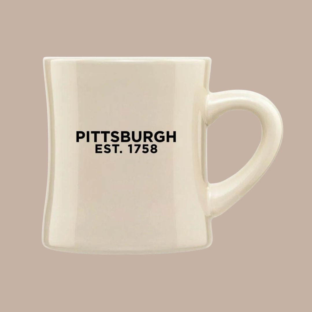 Pittsburgh City Logo Vintage Diner Mug-Box Builder Item-Commonwealth Press-Commonwealth Press, LDT:GW:RESTRICT-