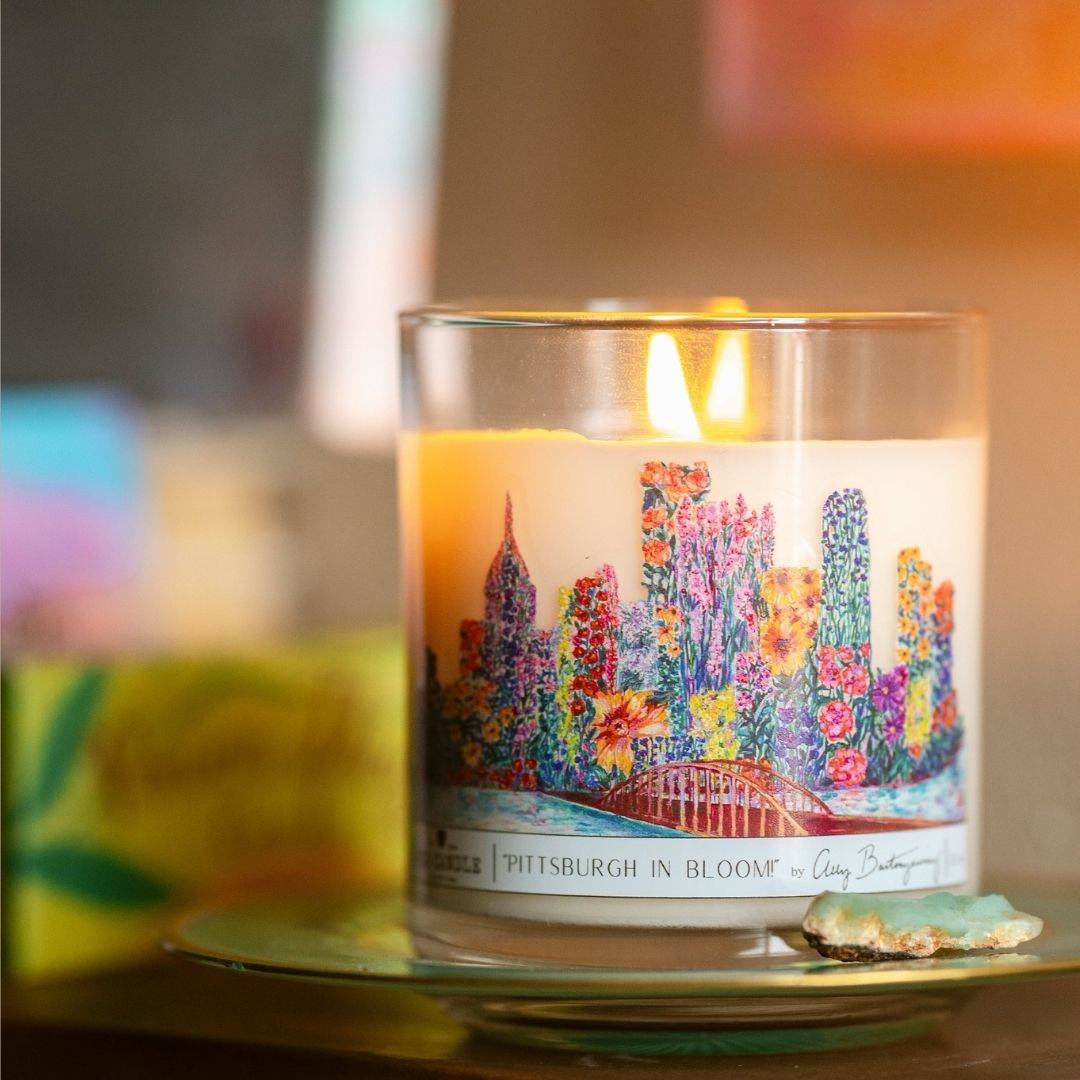 Pittsburgh in Bloom Candle-Box Builder Item-PGH Candle-Bride, housewarming, LDT:GW:RESTRICT, PGH Candle, wedding-