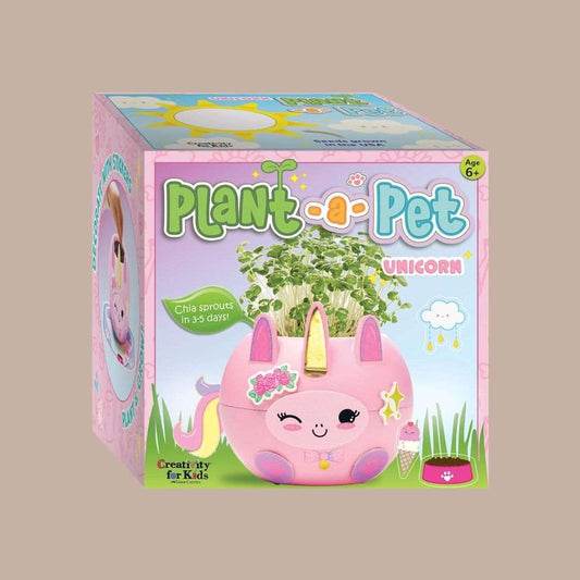Plant and Decorate A Pet Mini Grow Craft Kit For Kids (UNICORN)-Box Builder Item-Faber-Castell-Babies/Kids, Faber-Castell, housewarming, LDT:GW:RESTRICT, pink, seeds, spring, unicorn-