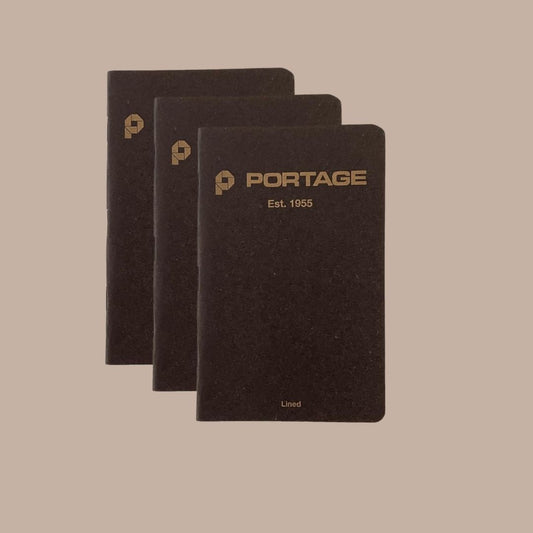 Portage Pocket Notebooks (Set of 3)-Box Builder Item-Portage-Black-corporate gift, corporate gifting, corporate gifts pittsburgh, Desk Essentials, desktop, LDT:GW:RESTRICT, local corporate gift, Men, pittsburgh desk accessories, Portage-