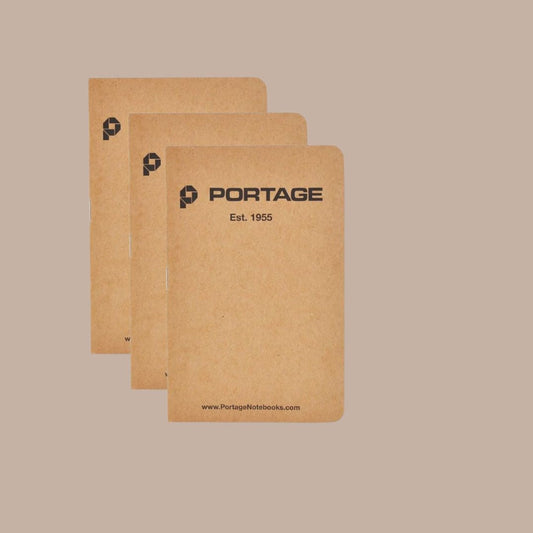 Portage Pocket Notebooks (Set of 3)-Box Builder Item-Portage-Kraft Brown-corporate gift, corporate gifting, corporate gifts pittsburgh, Desk Essentials, desktop, LDT:GW:RESTRICT, local corporate gift, Men, pittsburgh desk accessories, Portage-