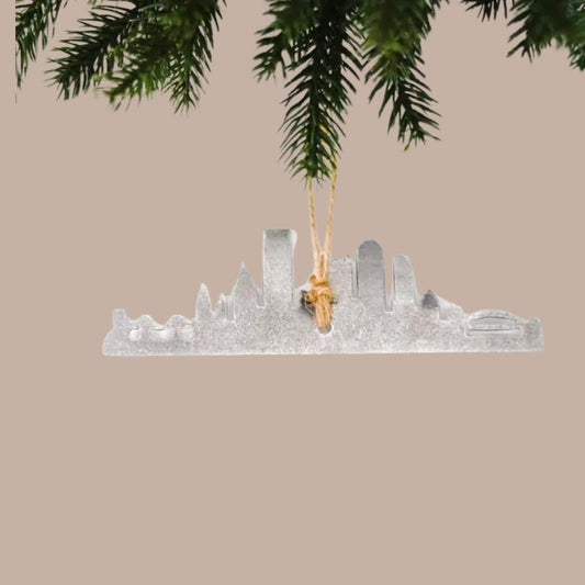 Steel Pittsburgh Skyline Ornament-Box Builder Item-Keystone Steel-housewarming, Keystone Steel, LDT:GW:RESTRICT-