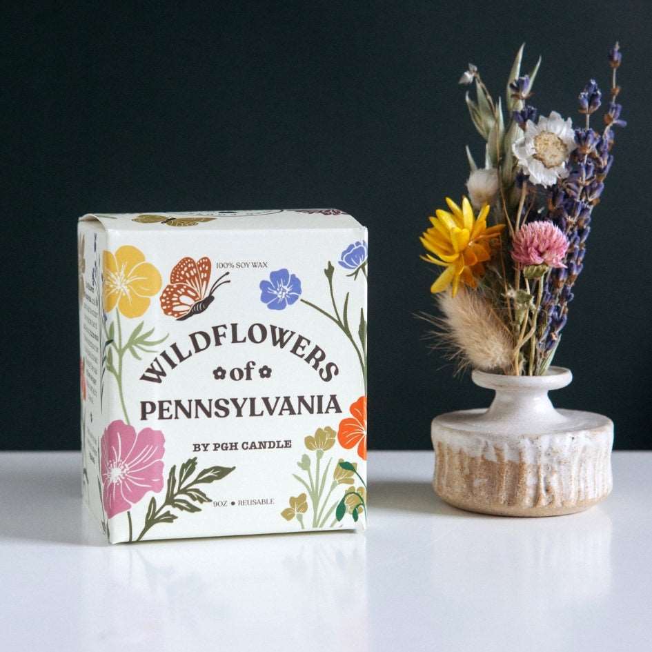 Wildflowers of PA Candle-Box Builder Item-PGH Candle-Bride, housewarming, LDT:GW:RESTRICT, PGH Candle, wedding-