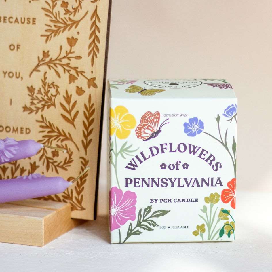 Wildflowers of PA Candle-Box Builder Item-PGH Candle-Bride, housewarming, LDT:GW:RESTRICT, PGH Candle, wedding-